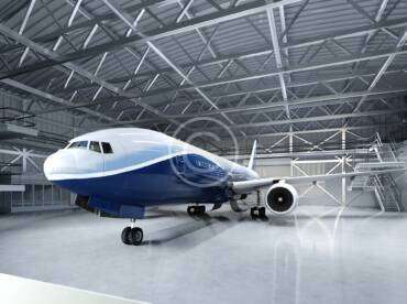 Modern passenger airliner presentation 2024